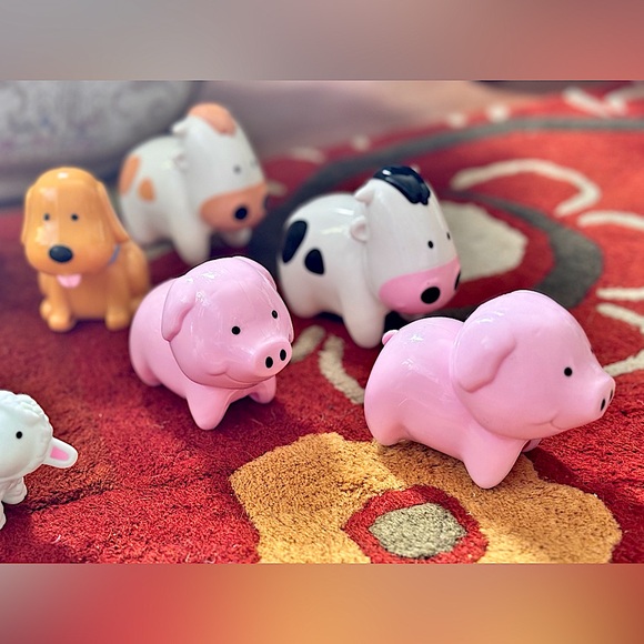 Adorable Vintage Assorted Chubby Fat Toddler Farm Animals,Tractor Playset 4 Kids - Picture 7 of 12